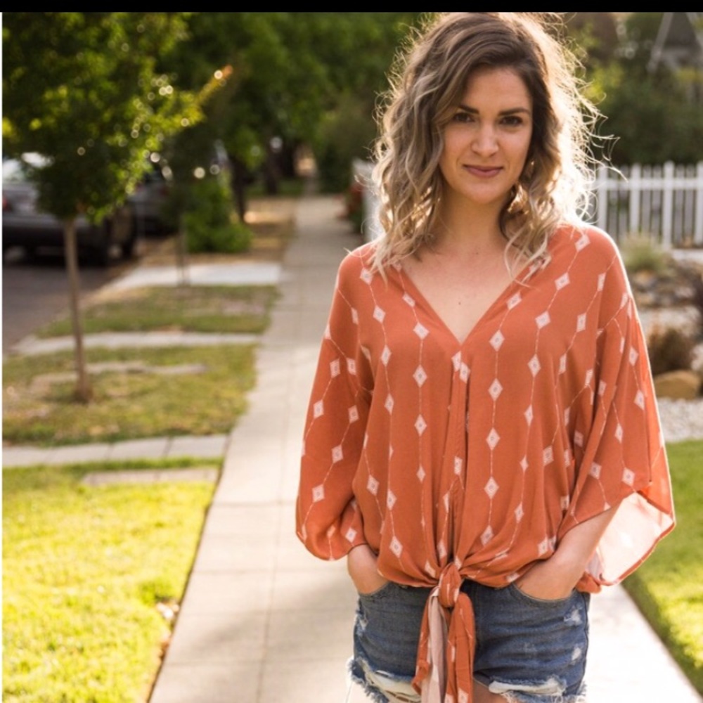 Tie dolman top